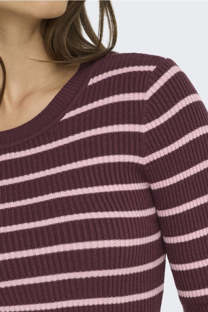 ONLLOUISA LS PULLOVER KNT 15344579 MAUVE WINE BLEACHE
